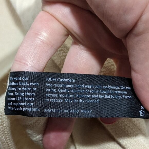 Eileen Fisher | Rib Knit Cashmere Turtleneck Sweater in Camel - Picture 8 of 8